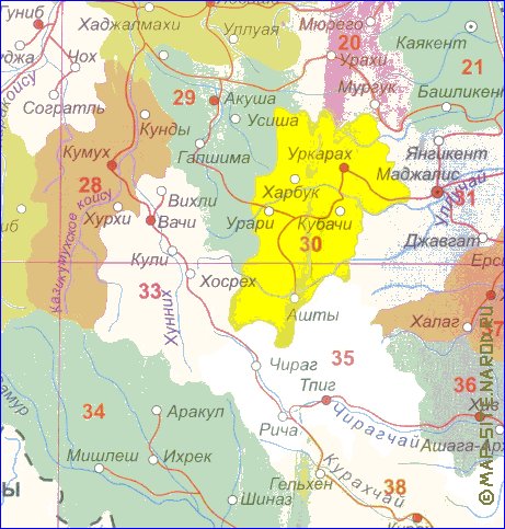 carte de Daguestan