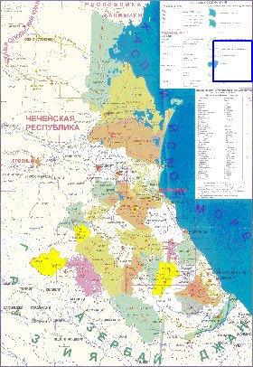 mapa de Daguestao