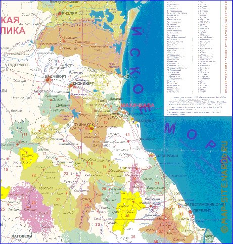 carte de Daguestan