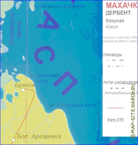 mapa de Daguestao