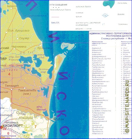 mapa de Daguestao