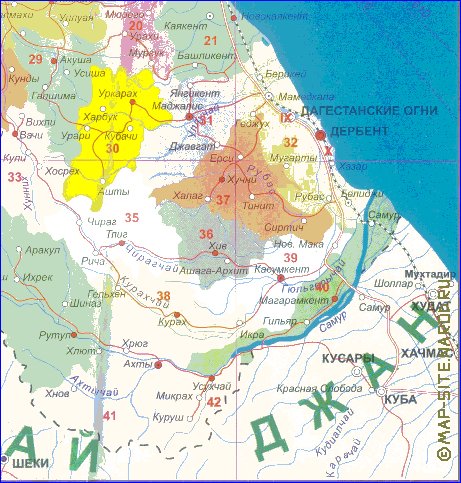 carte de Daguestan