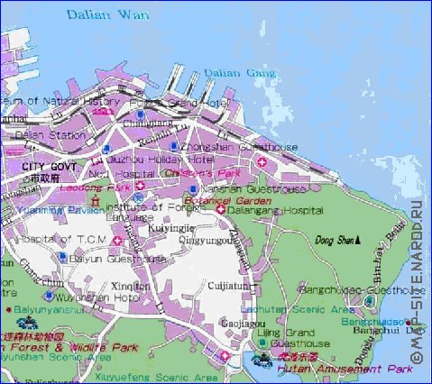 mapa de Dalian