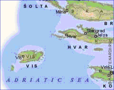 mapa de Dalmacia