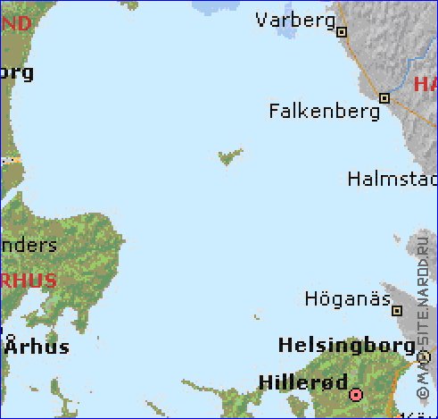 Administratives carte de Danemark en anglais