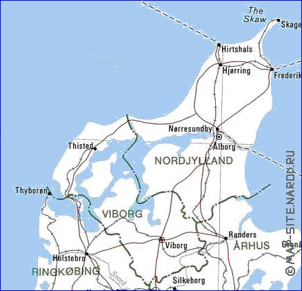 Administratives carte de Danemark