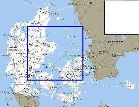 Administrativa mapa de Dinamarca