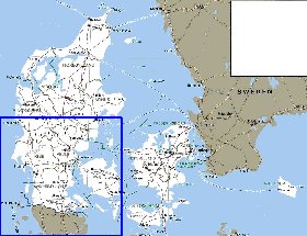 Administratives carte de Danemark