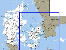 Administrativa mapa de Dinamarca