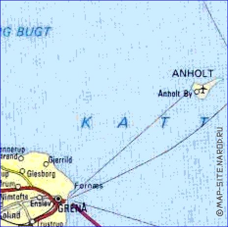 carte de des routes Danemark