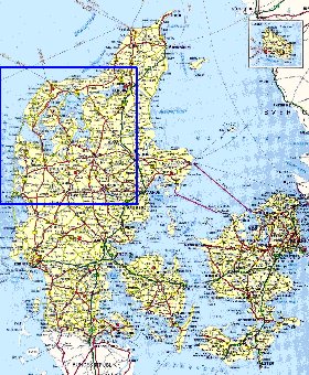 carte de des routes Danemark