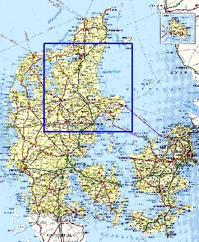 carte de des routes Danemark