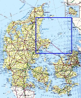 carte de des routes Danemark