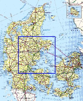 carte de des routes Danemark