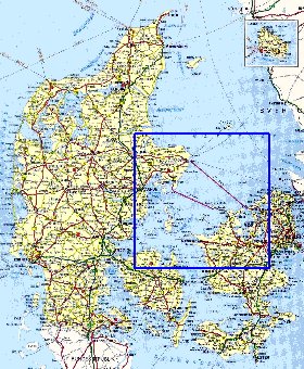 carte de des routes Danemark