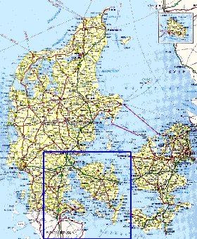 carte de des routes Danemark