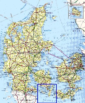 carte de des routes Danemark