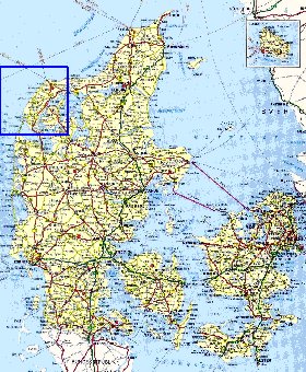 carte de des routes Danemark