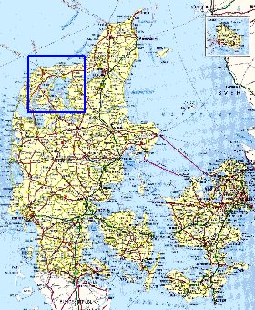 carte de des routes Danemark