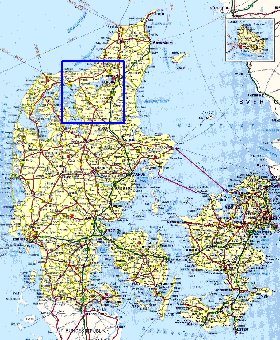 carte de des routes Danemark