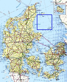 carte de des routes Danemark