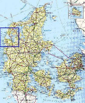 carte de des routes Danemark