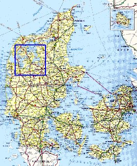 carte de des routes Danemark