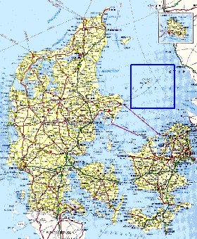 carte de des routes Danemark