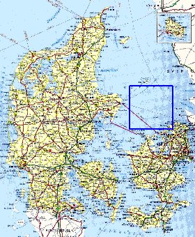 carte de des routes Danemark