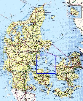 carte de des routes Danemark