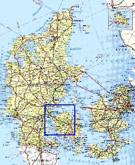 carte de des routes Danemark