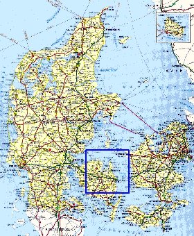 carte de des routes Danemark