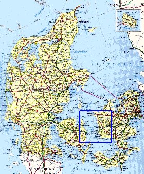 carte de des routes Danemark