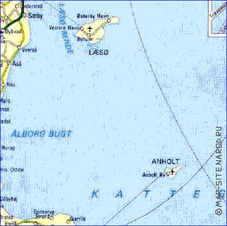 mapa de de estradas Dinamarca