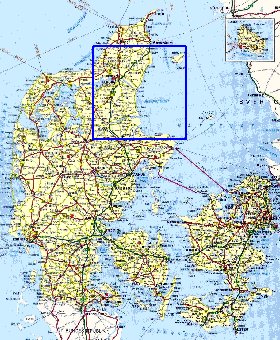 carte de des routes Danemark