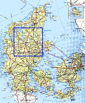 carte de des routes Danemark