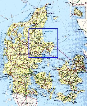 carte de des routes Danemark