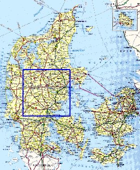 carte de des routes Danemark