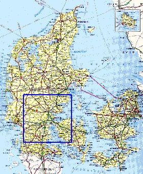 carte de des routes Danemark