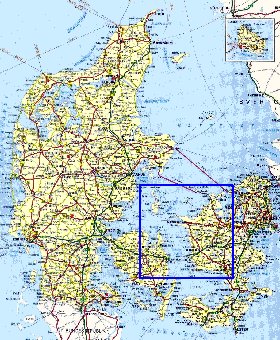 carte de des routes Danemark