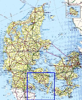 carte de des routes Danemark