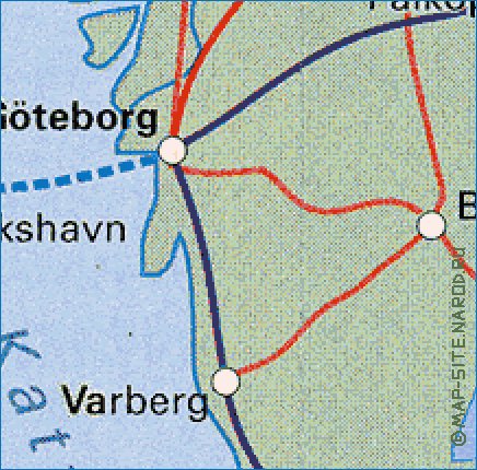 carte de Danemark en anglais