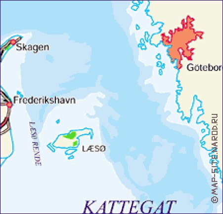 carte de Danemark en allemand