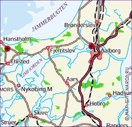 mapa de Dinamarca em alemao