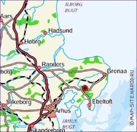 carte de Danemark en allemand