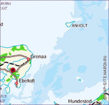 carte de Danemark en allemand