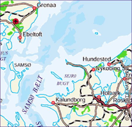 carte de Danemark en allemand