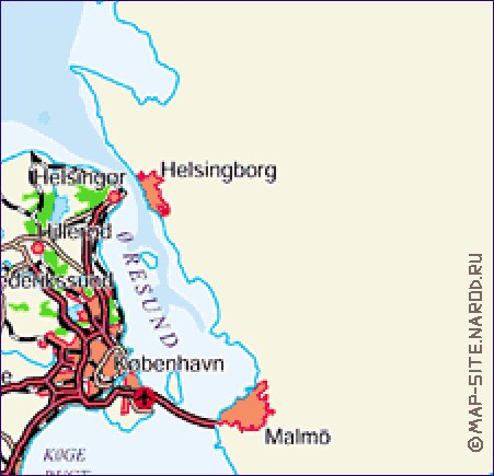 carte de Danemark en allemand