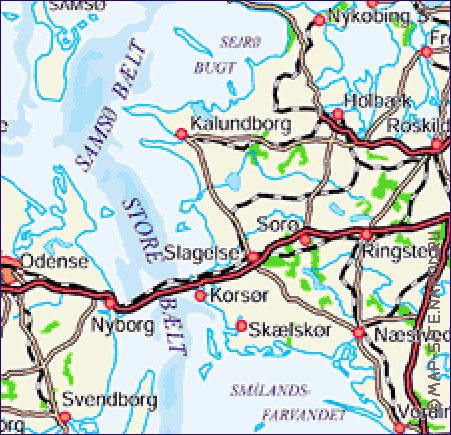 carte de Danemark en allemand