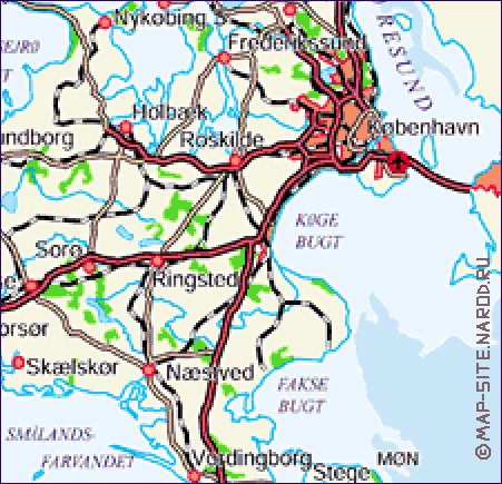 mapa de Dinamarca em alemao